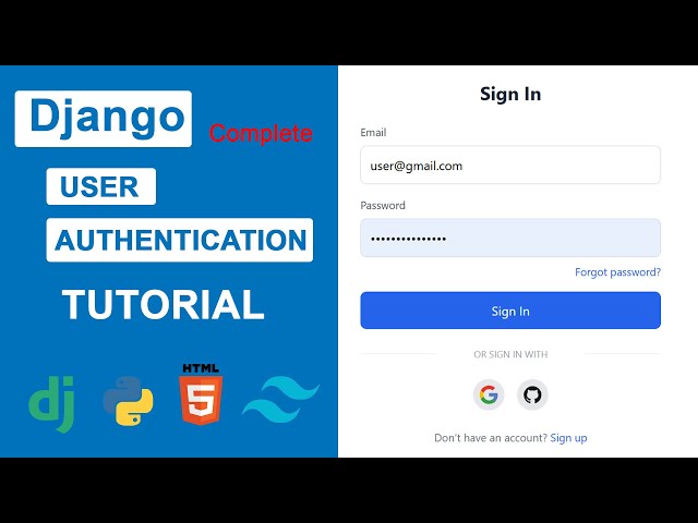 Django Allauth User Authentication Tutorial - Google & GitHub Login, Password Reset & User Dashboard