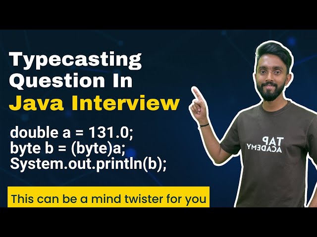 Typecasting Question For Java Interview | Java Tutorial For Beginners #java