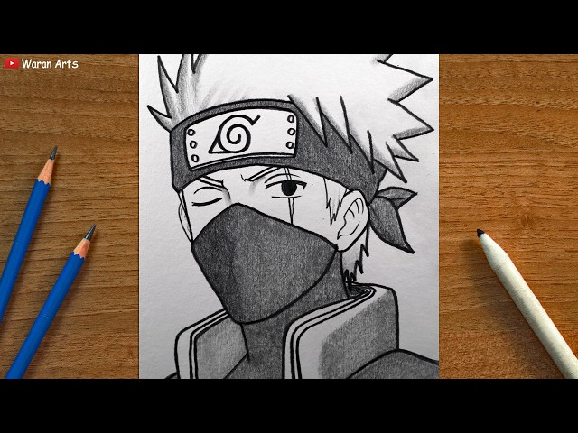 Easy Anime Drawing || How to Draw Kakashi Hatake || Naruto Drawing Tutorial for beginners
