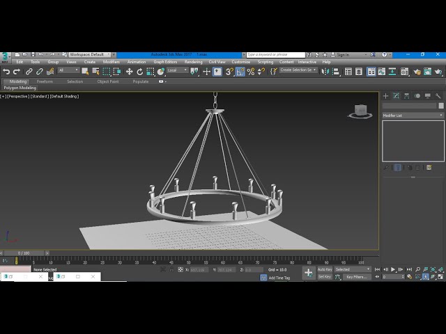 3dsmax Tutorials, Tutorial on Modeling a Elegant Chandelier Light Design for interiors in 3dsmax