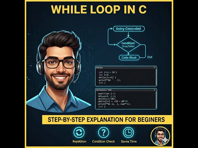 While Loop in C Programming |  2026  Master Loops in 7 Minutes (Complete Tutorial)