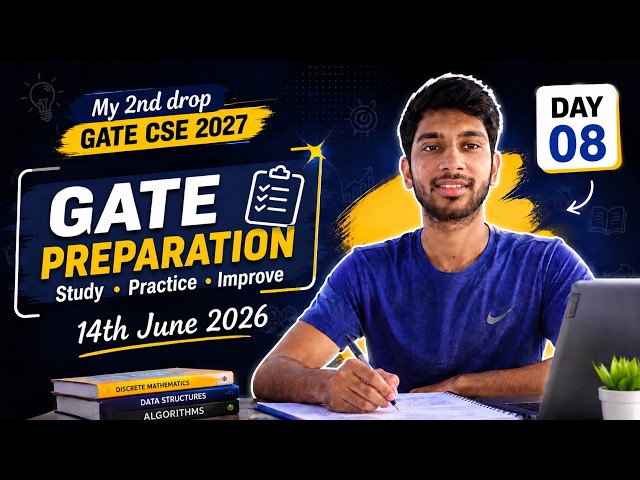 Day 8 of My 2nd Drop for GATE CSE 2027 | Study Vlog | My Gate 2027 Journey