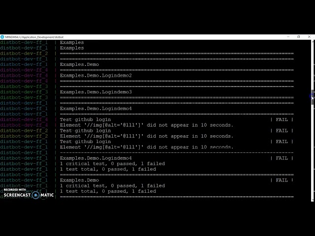 Robot Framework Distbot (tests execution with multiple docker) - Demo