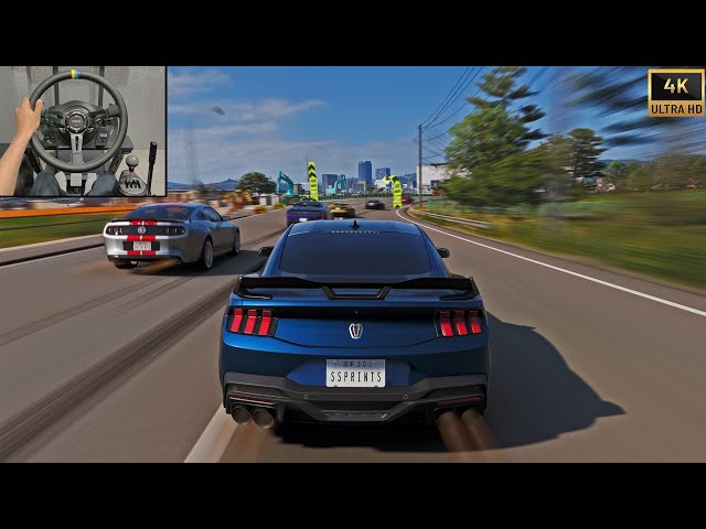 1070HP Ford Mustang Dark Horse VS Muscle Cars | Forza Horizon 6 Steering Wheel
