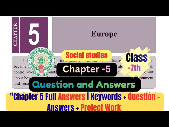 AP SSC | Class- 7 | Social Studies | Chapter-5: Europe | Question & Answers | Andhra State board |