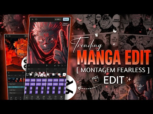 MANGA EDIT MONTAGEM FEARLESS TUTORIAL IN CAPCUT #capcut #tutorial #shorts #youtubevideo #manga #edit