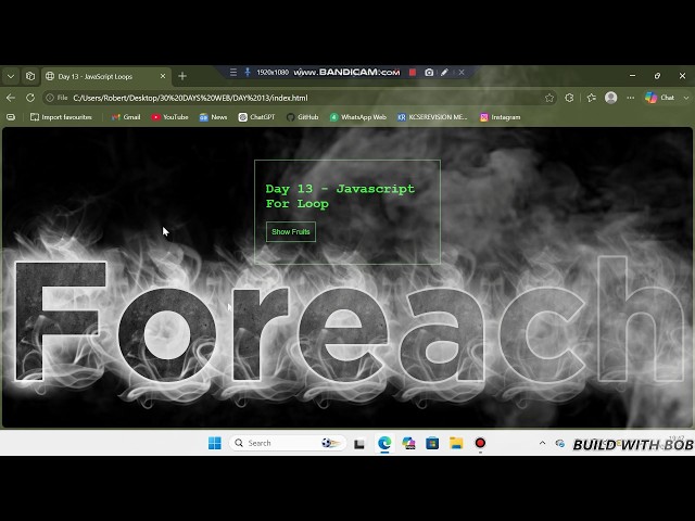 Day 17: JavaScript ForEach Loop Tutorial for Beginners | Loop Through an Array
