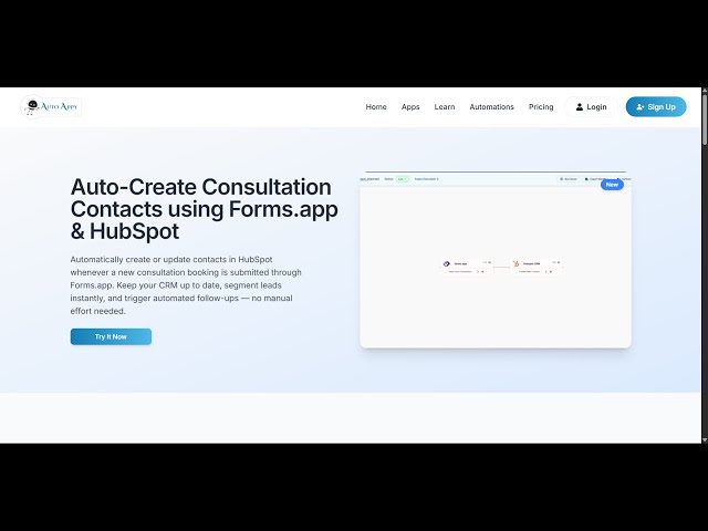 Auto Create Consultation Contact using Forms.app & Hubspot
