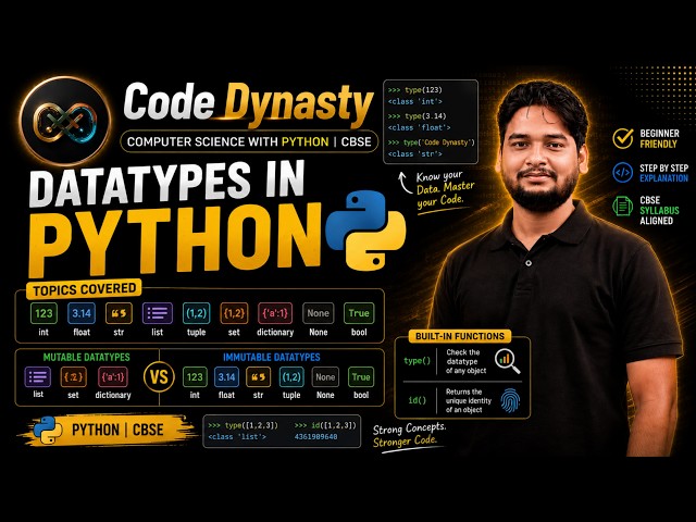 Datatypes in python | Mutable vs Immutable Datatypes | Python tutorial for beginners