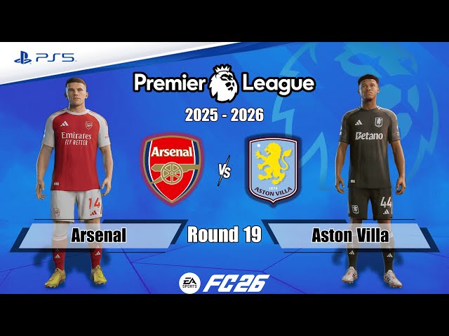 Arsenal vs. Aston Villa Ft. Gyokeres, McGinn | Premier League 25/26 | Full Match | FC 26 - PS5™[4K]