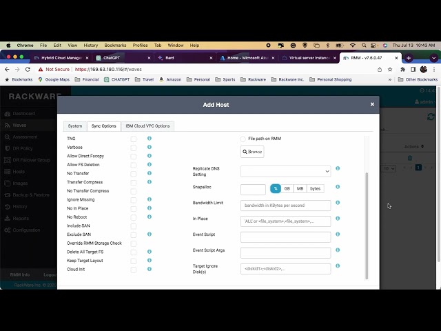 Your First Migration to IBM Cloud VPC With RackWare: A Step-by-Step Walkthrough