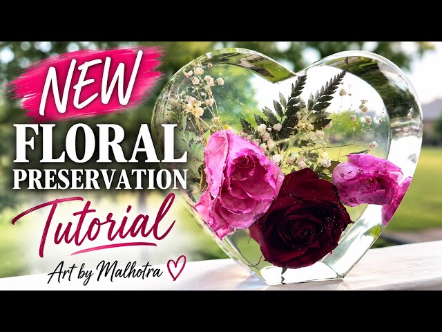 I Preserved Real Roses in Resin 🌹 | Heart Mold Floral Preservation Tutorial