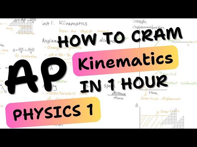 How to Cram Kinematics in 1 hour for AP Physics 1
