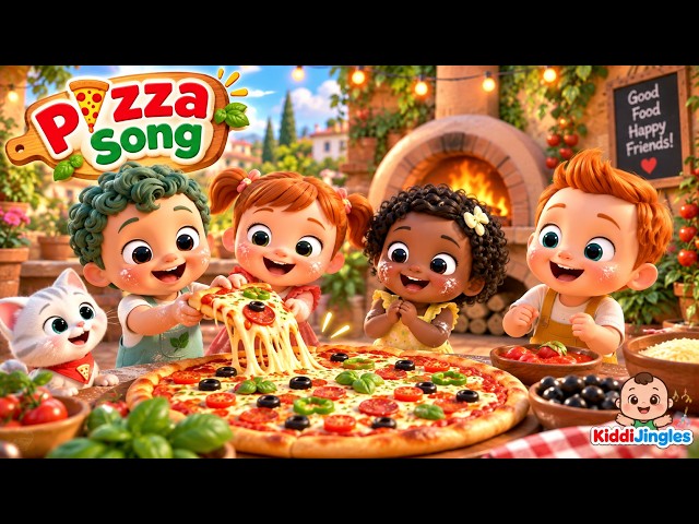 Pizza Song🍕+ More Fun Songs for Kids | Let's Make Pizza! | Nursery Rhymes & Kids Songs | Singalong
