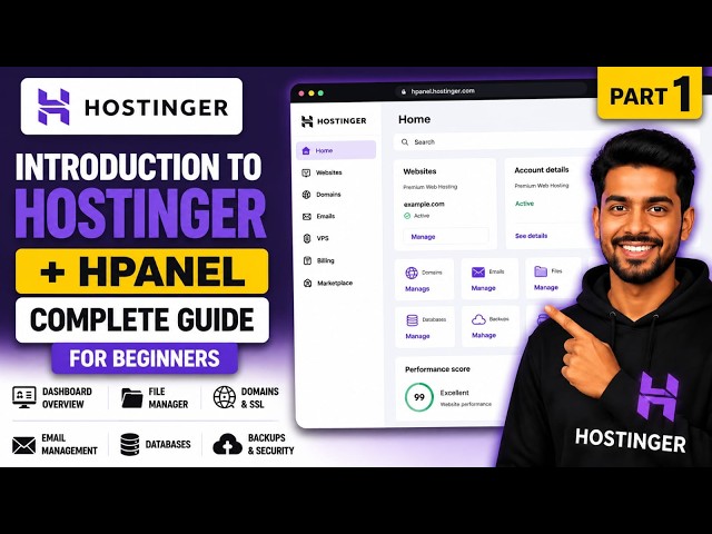Hostinger hPanel Complete Guide for Beginners | Website Hosting Dashboard Explainedhostiinger1
