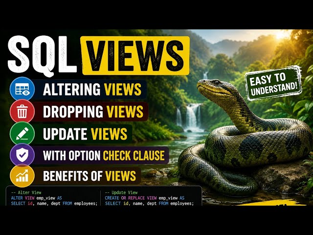 Sql - views, creating,updating,benifit of viws