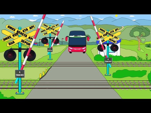RAILROAD CROSSING 4 TRACKS