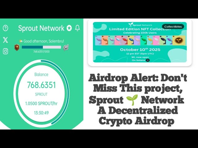 💸 “Earn FREE SPROUT Coins Daily 🌿 | The Easiest Crypto Airdrop of 2025 🚀” Don't Miss Out. #Web3 