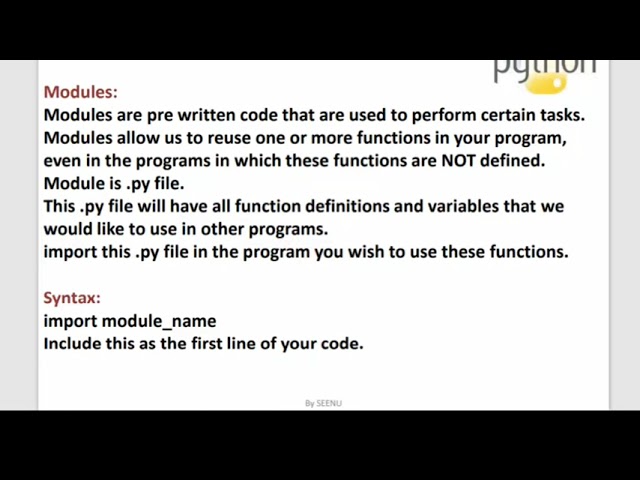Python # 39 | Modules | sys module | path| import| from import *