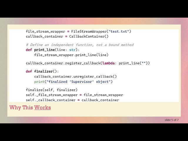Why Registering a Method as a Callback Prevents Garbage Collection in Python