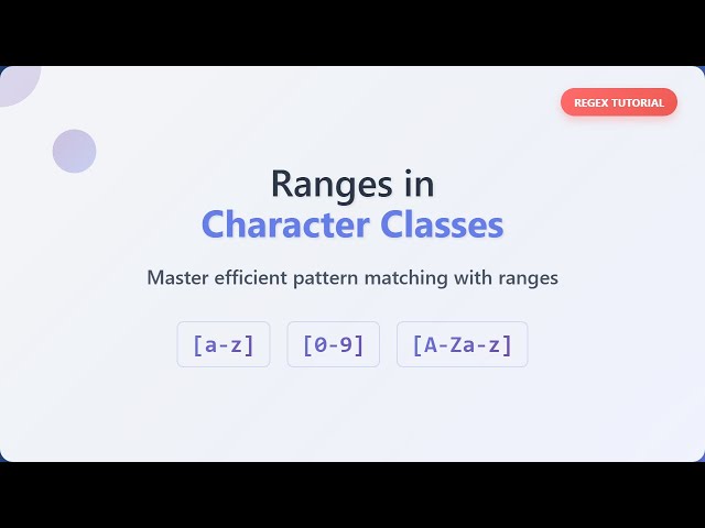 Mastering Character Classes: Simplify Regex with Ranges [a-z, 0-9, A-Z]
