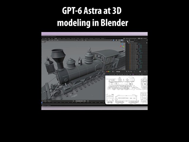 GPT-6 Astra at 3D modeling using Blender