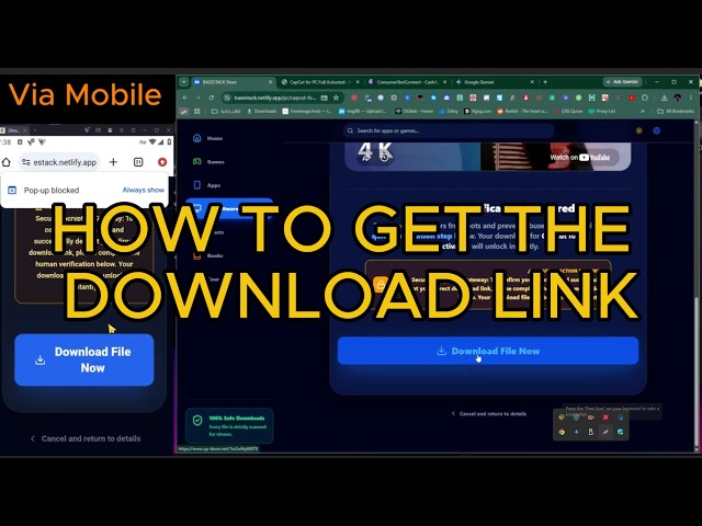 tutorial how to get the download link example (capcut pro 2026)