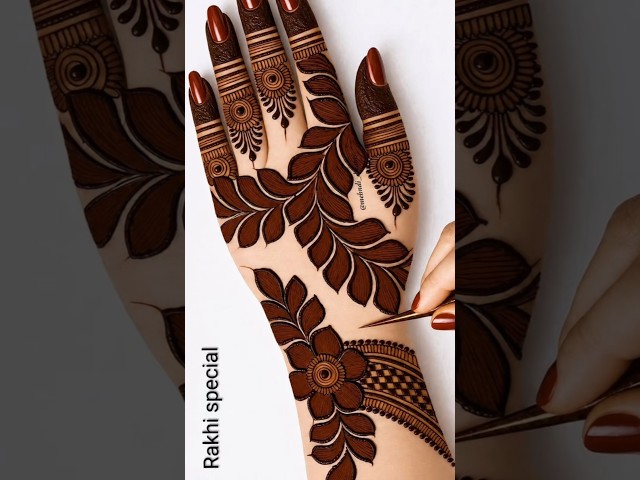 Raksha Bandhan Special_ simple mehndi design for back hand| easy mehndi design| new mehndi design