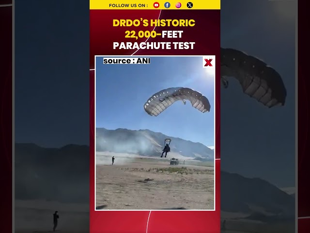 #shorts #watch Historic! DRDO Successfully Tests Indigenous Combat Parachute System at 22,000 Feet