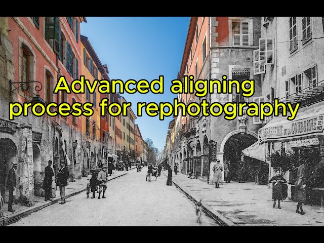 Using Photoshop perspective and puppet warp for advanced alignment for rephotography