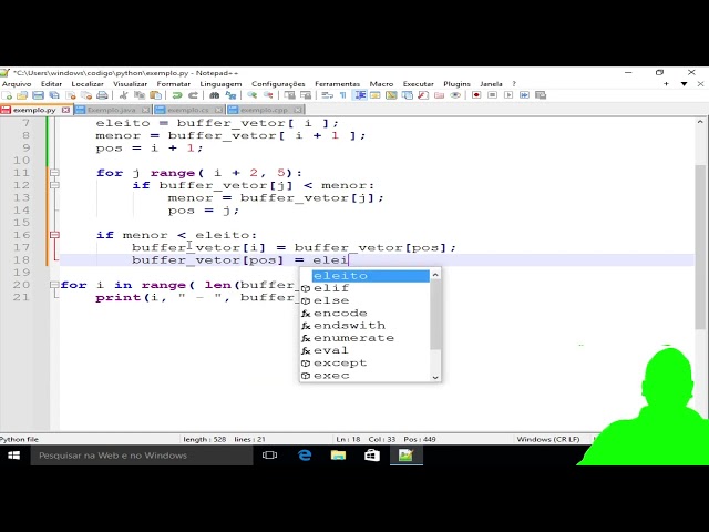 Estrutura de Dados: SELECTION SORT PYTHON Aula 28
