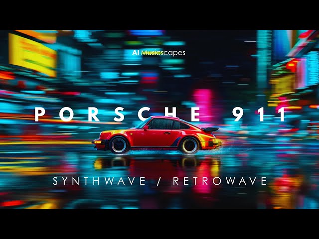 Porsche 911 🚗 Synthwave Retrowave Mix | Copyright Free Music | Work Focus Stream Study 🎵