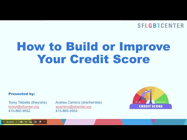 How to Build or Improve Your Credit Score