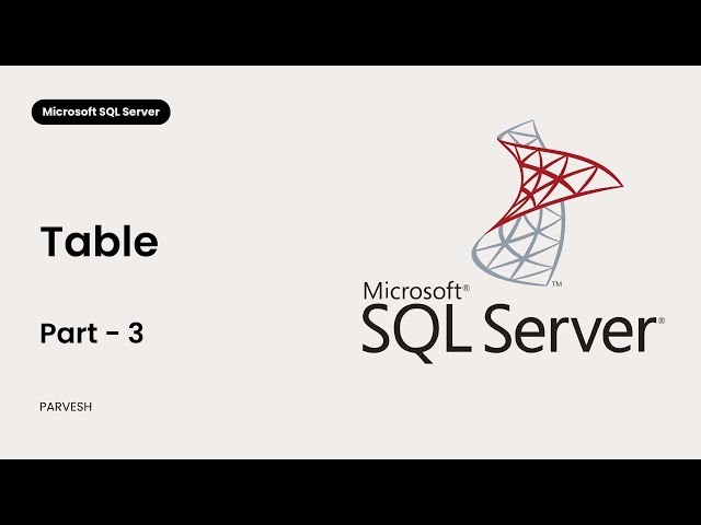 How to Create a New Table in SQL Server | Tutorial for Beginners | Step-by-Step Tutorial