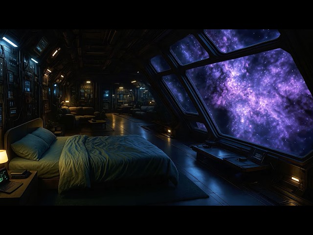 24/7 Spaceship Cabin White Noise 🛸 Deep Engine Hum for Sleep (4K No Ads)