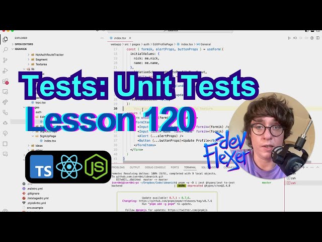 Lesson 120. Tests: Unit Tests (TypeScript, Node.js, React)