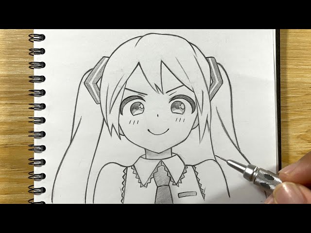 How to Draw Hatsune Miku easy | anime drawing tutorial | easy to draw