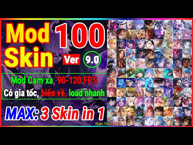 Hướng Dẫn MOD 100 SKIN Liên Quân Full Hiệu Ứng Mới Nhất Mùa S3-2026 - VER 9.0 | KHÁM PHÁ MOBILE
