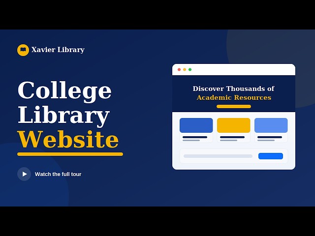 College Library Website (HTML CSS JavaScript)