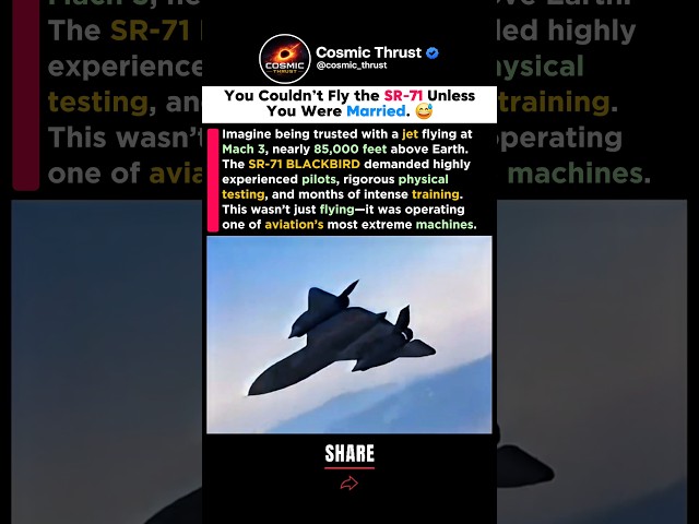 Why Only Certain Pilots Could Fly the SR-71