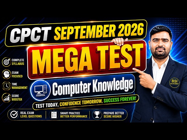 CPCT Mega Test 04 - Computer Knowledge | Mega Test for CPCT September 2026 | CPCT MELA 2026
