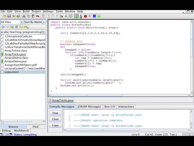 Bubble Sort in java