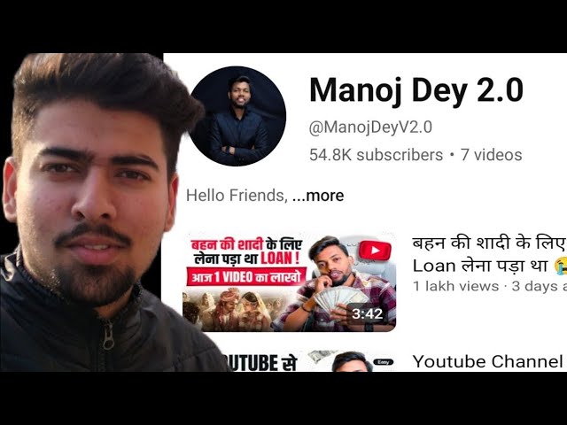 How @ManojDeyV2.0  Get 100k Subscribers On Youtube 😮