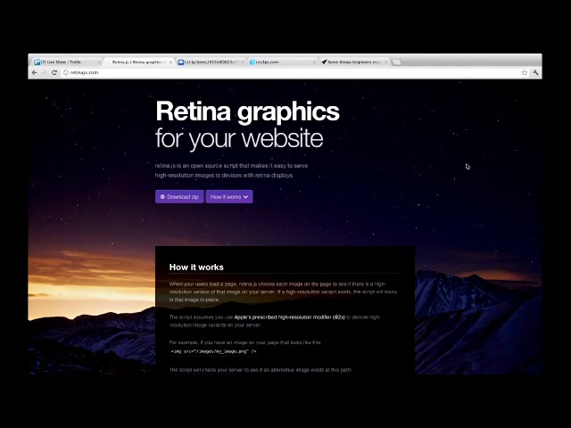 Retinafy Your Website | CSS3Ps | Sublime Text 2 for Beginners | The Treehouse Show Episode 2