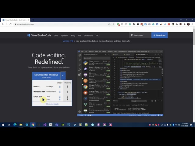 Install Visual Studio Code for React Native