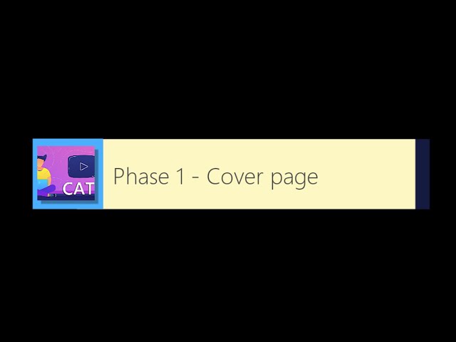 Phase 1 - Cover page & Headings