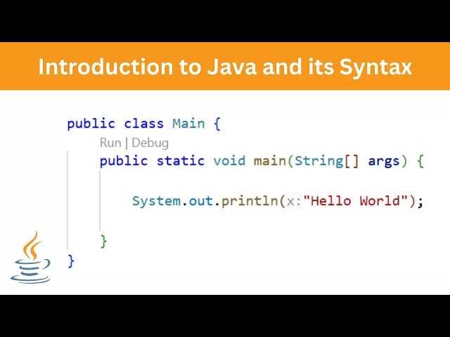 Introduction to Java and its Syntax | Java