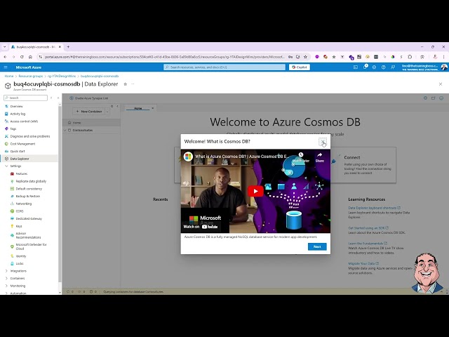 Part 3A- Initializing Cosmos DB for Embedding and Vectorization