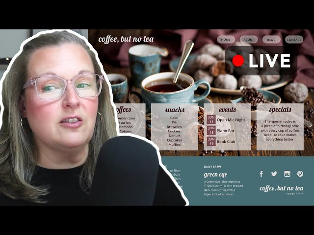 LIVE 🟤 Working on a Website. Come + relax w/me. HTML CSS JS • Part 6