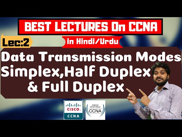 Data Transmission Mode-Simplex,Half Duplex and Full Duplex-Hindi/Urdu | CCNA Lectures